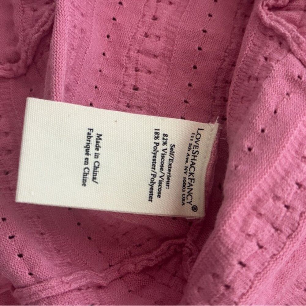 NWT LoveShackFancy Maryanne Knit Mini Dress Sunset Pink | size S - Picture 11 of 11